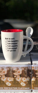 Note to Self Mug with spoon
