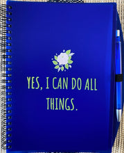 Load image into Gallery viewer, Yes, I Can Do All Things A5 Spiral Notebook with Pen
