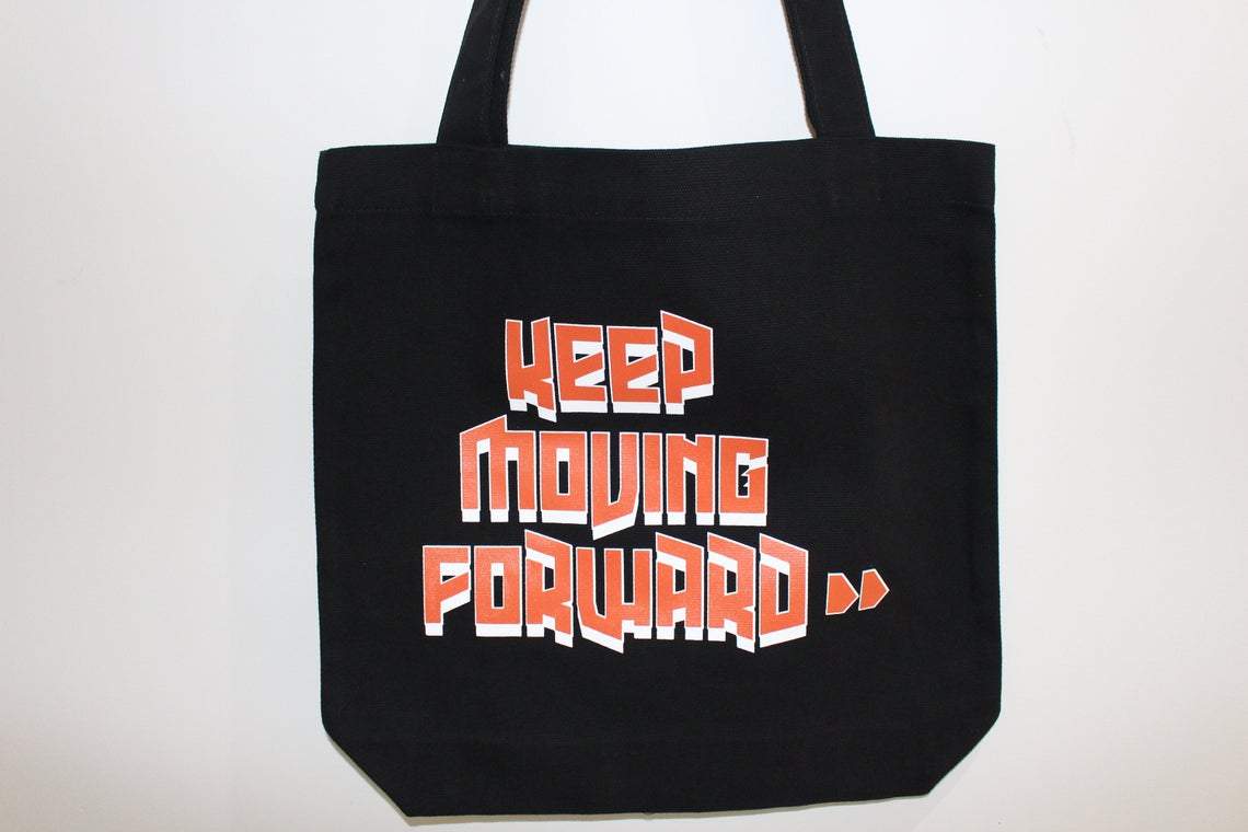 Keep Moving Forward Tote 100% Cotton Canvas- size 42cm x 42cm Tote Bags Your Inspiration Platform 